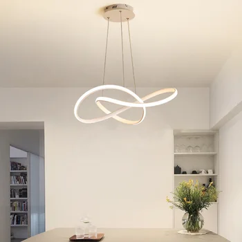Модерна Подвесная Лампа За Дневна Индивидуалност, Творчество Clover LED Ресторанная Полилей Nordic Simple Hotel Art Bar Light
