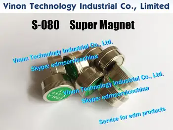 (4 бр./лот) D25x12mm S-080 EDM Super Magnet, Мини-магнит E080 S080 за электроэрозионных машини за рязане на тел