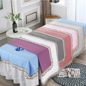 Козметична легло Водоустойчива и маслоустойчив кърпи Изключително за елитните салони за красота Масажна терапия Однотонная лейси кант
