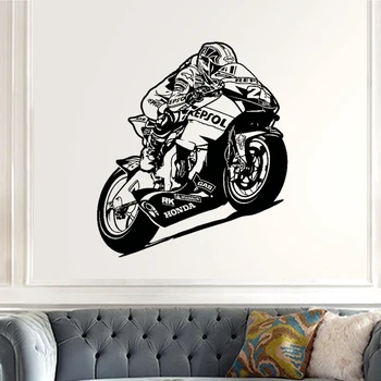 Moto GP Стикер за моторните състезания Плакати със стикери на автомобили Винил стени Pegatina Decor рисувани Стенни Стикери за състезания на мотоциклети Етикети
