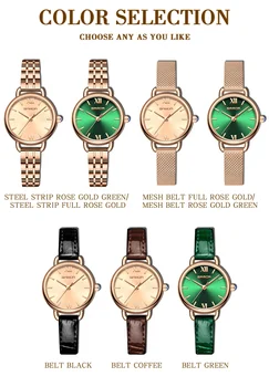 2024 Biana 1118 Нов часовник Кварцов Модерен часовник е една чудесна Простота Водоустойчив кварцов женски колан Зелени часовници