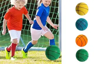 24 См. подскачащи безшумен топка за баскетбол, тъпо топката за баскетбол, футбол спортна играчка от пеноматериала за начинаещи, деца, деца