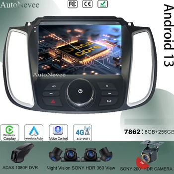 Android За Ford Kuga 2 Escape 3, 2012 Г. - 2019 Без 2Din DVD 7862 QLED Стерео Сензорен мултимедиен GPS Bluetooth екран Carplay