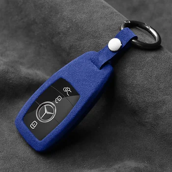 Калъф За Дистанционно на Ключа на Автомобила от Алькантары Mercedes Benz AMG W176 W203 W204 W205 W211 W212 CLA A C E Class Автоаксесоари