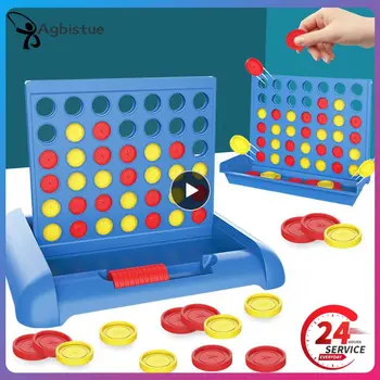 Комбинирайте 4 Класически Настолни игри Семейни Пътувания Забавни Игри Семейна Игра За родители и деца, Начинаещи Настолна Игра Line Up Row Puzzle Toys