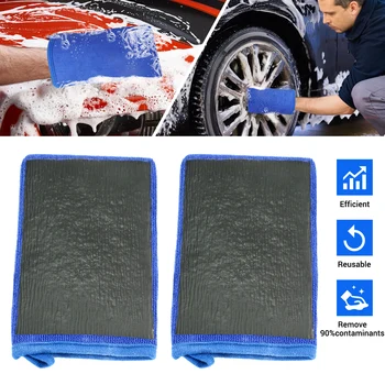 2 елемента. Кърпа за миене на колата Magic Clay Cloth със синя Глина, Препарат за измиване на автомобилни хавлии, Аксесоари за Автомивки