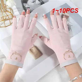 1 ~ 10ШТ Памучни Ръкавици Изборът на материал Подробности за професионално бариерен процес на Непрекъсната Защита на пръстите Дишаща Тънък
