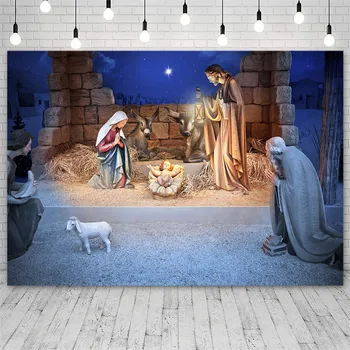 Авезано, на сцената на Рождество на Исус, Стара каменна овчар, Декор за Коледно парти, на фона на снимки, фон за снимки