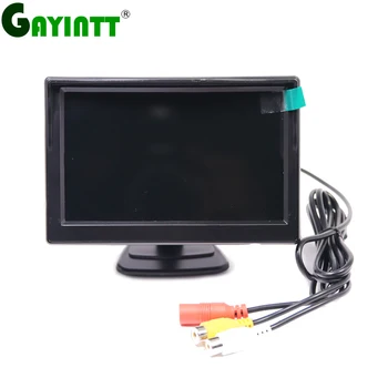 GAYINTT 4,3-Инчов Цветен AHD TFT LCD Монитор за паркинг системи Камера за обратно виждане на автомобила Преносим екран 12V Av