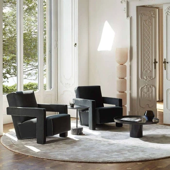 Италиански единична разтегателен диван и фотьойл, Френското дизайнерско кресло-удлер за дневна в стил средновековие