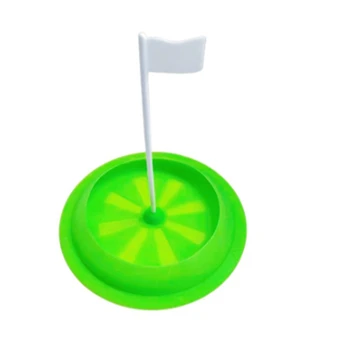 Чаша за голф с дупки за голф във всички посоки От мека Гума с отметка-мишена Учебни помагала за чаши за голф с дупки