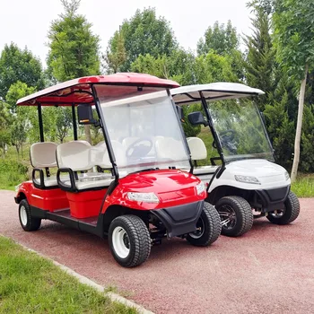 Електрическа количка за голф китай за производство на 4 места CE, захранван с батерии и панел за слънчеви батерии