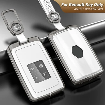 Нов автомобил калъф за ключове от с сплав, чанта-портфейл за Renault Fluence Duster Megane Kadjar Clio, държач за ключове, автомобилни стайлинг