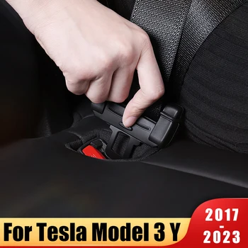 За Tesla Model 3 Y 2017- 2021 2022 2023 Защита за закрепване катарами на колан на кола, калъф за колан на автомобила за сигурност, аксесоари за предотвратяване на сблъсъци