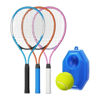 Градинска нова тенис ракета Single Tennis Trainer, Тренировъчен комплект за два мача, ракета за начинаещи