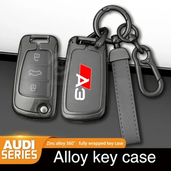 Модерен Калъф За Ключове От Колата е В Стил С Сплав, Защитен под формата На Миди, Чанта, Ключодържател За Audi A3 8P 8L 8V S3 RS3 Q3 S Line 2023 С ЛОГОТО на Потребителски